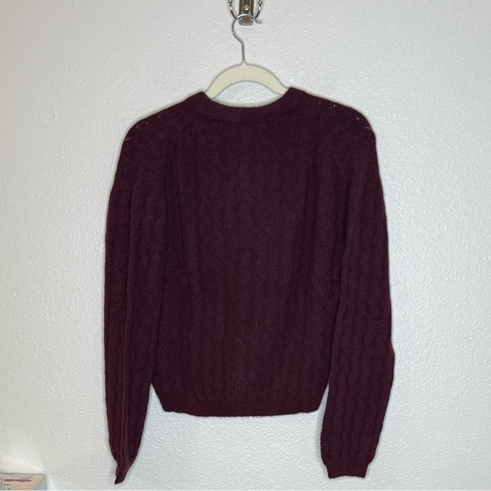 J. Crew SUPER SOFT Pointelle Bubble Hem Alpaca blend Cardigan Sweater NWT XS - Picture 5 of 10